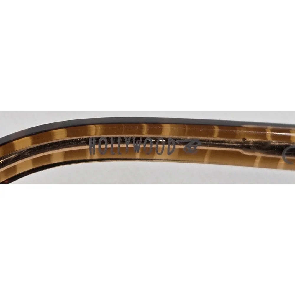 Hollywood H240 Eyeglasses Frames Brown‎ Rectangle Metal Designer 53-14-130 New